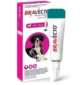 Bravecto Spot-On Câini 1400 mg (40 - 56 kg) - Soluție antiparazitară pentru câini uriași, 1 Pipetă