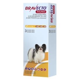 Bravecto TriUNO 50 mg 3 tablete – Protecție Completă 3în1 pentru Câini mici (2.5-5 kg) EXPIRA 07-2026 - Img 2