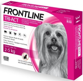 Frontline Tri-Act Câine XS (2.5-5 kg) – 3 pipete spot-on - Img 2