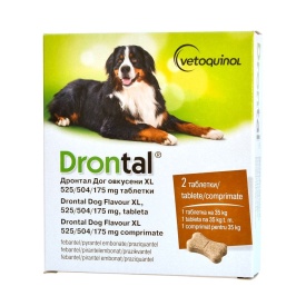 Drontal Dog Flavour XL, antiparazitar intern, caini de talie mare, 1 tableta