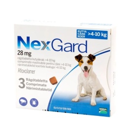 NexGard M 28 mg (4 – 10 kg) – 1 tableta - Protecție Focalizată pe Paraziții Externi