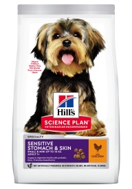 Hill's Science Plan Canine Adult Small and Mini Sensitive Stomach and Skin Chicken, 1.5 kg