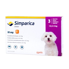 Simparica Caini XS 10 mg (2.5 - 5 kg), 1 tableta