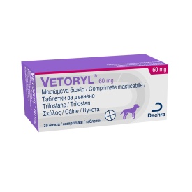 Vetoryl, 60 mg/ 30 tablete masticabile tratament hiperadrenocorticism la caini