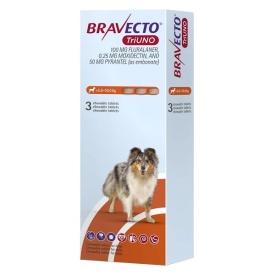 Bravecto TriUNO 100 mg 3 tablete - Protecție Lunară Completă 3în1 (Câini 5–10 kg) EXPIRA 11-2026