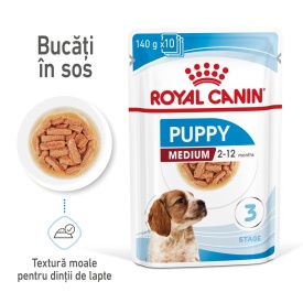 Royal Canin Medium Puppy hrana umeda caine junior (in sos) 1 plic 140 g