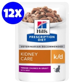 Hill's Prescription Diet Feline K/D Beef, 1 plic 85 g