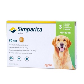 Simparica Caini L 80 mg (20 - 40 kg), 1 tableta