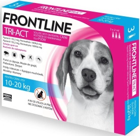 Frontline Tri-Act Câine M (10-20 kg) – 3 pipete spot-on
