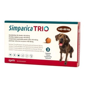 Simparica Trio XL Câini 40-60 kg, 1 Comprimat Masticabil