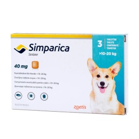 Simparica Caini M 40 mg (10 - 20 kg), 1 tableta