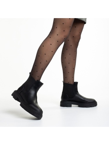 Botine dama negre din piele ecologica Amorina - Img 3