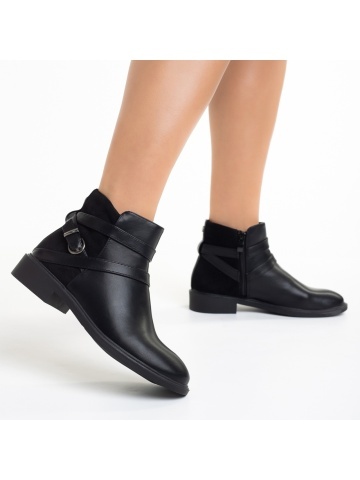Botine dama negre din piele ecologica Darinda - Img 3