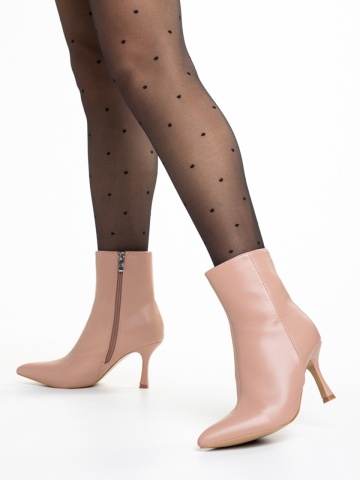Botine dama roz din piele ecologica Kailani - Img 2