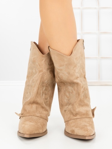 Ciocate dama kaki din material textil Etawren - Img 2