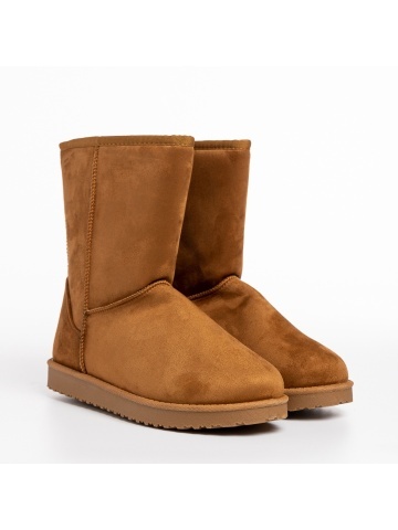 Cizme dama camel din material textil Daleyza