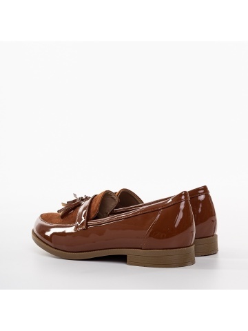 Mocasini dama camel din piele ecologica Simy - Img 3