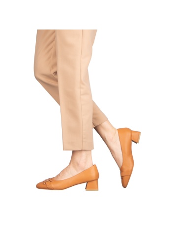 Pantofi dama cu toc Emina camel - Img 2