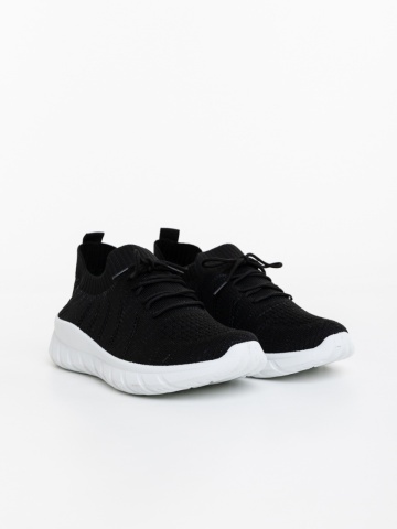 Pantofi sport barbati negri cu alb din material textil Andreo - Img 2