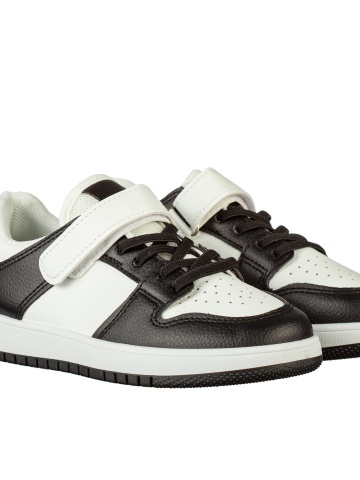 Pantofi sport copii negri din piele ecologica Alford - Img 2