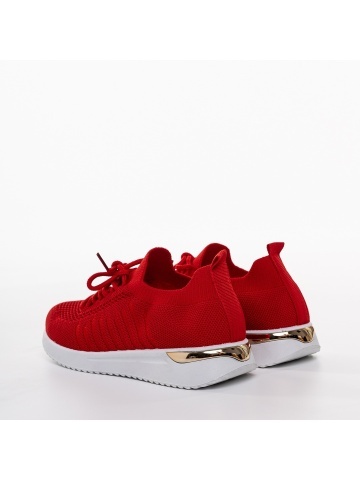 Pantofi sport copii rosii din material textil Brielle - Img 3