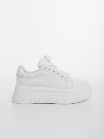 Pantofi sport dama albi din piele ecologica Lumpia - Img 4