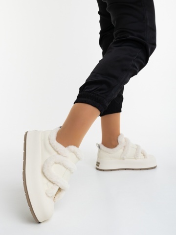 Pantofi sport dama bej din piele ecologica Grysha