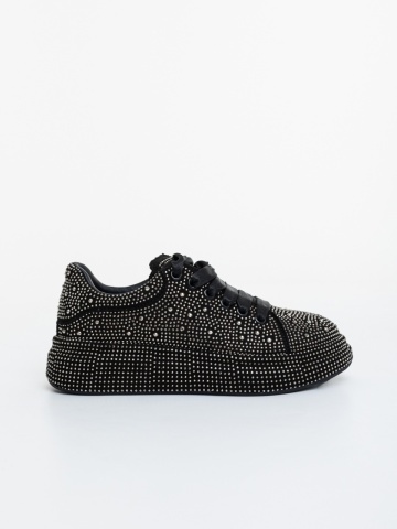 Pantofi sport dama gri din material textil cu aplicatii Dafara - Img 4