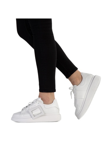 Pantofi sport dama Idona albi
