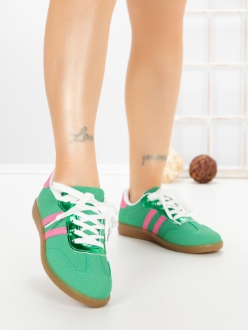 Pantofi sport dama verzi din material textil Morenza