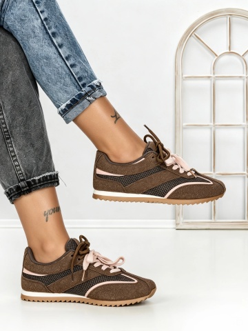 Sneakers dama maro din material textil si piele ecologica Augina - Img 4