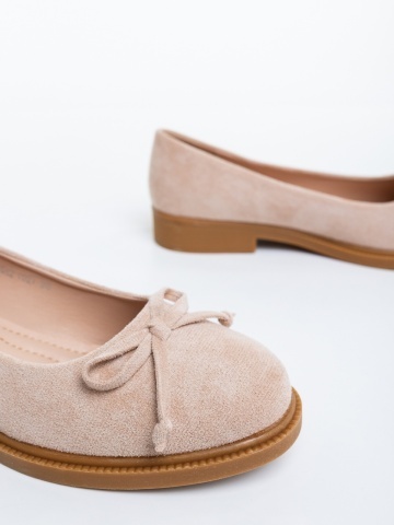 Balerini dama nude din material textil Arefa - Img 5