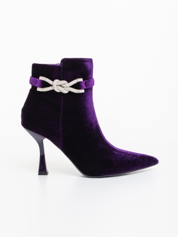 Botine dama mov din material textil Laeva - Img 4
