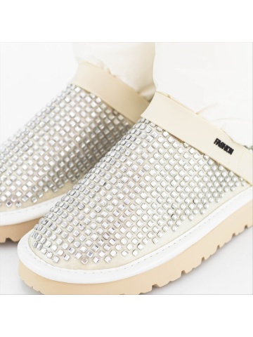 Cizme dama bej din material textil si material sintetic Evaryo - Img 5