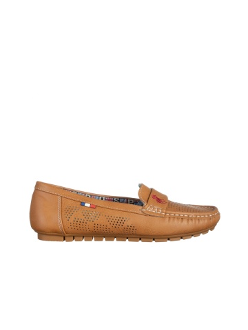 Mocasini dama camel din piele ecologica Lakaya - Img 5