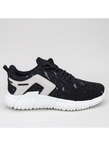 Pantofi sport barbati negri din material textil Logran - Img 3