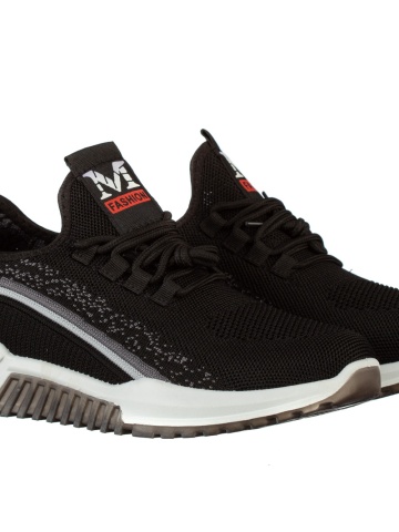 Pantofi sport barbati negri din material textil Mariz - Img 2