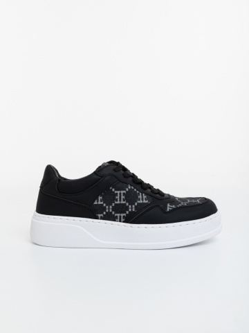 Pantofi sport barbati negri din piele ecologica si material textil Winslow