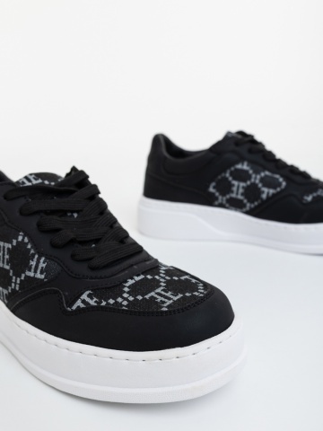 Pantofi sport barbati negri din piele ecologica si material textil Winslow - Img 3