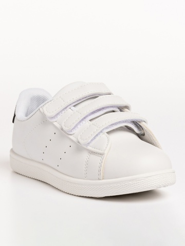 Pantofi sport copii albi cu negru din piele ecologica Barney - Img 4