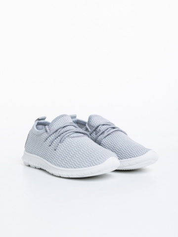 Pantofi sport copii argintii din material textil Winda - Img 4