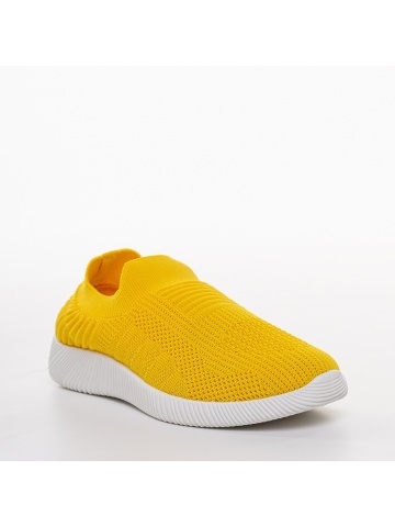 Pantofi sport copii galbeni din material textil Luna