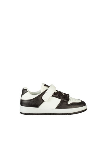 Pantofi sport copii negri din piele ecologica Alford