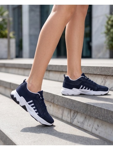 Pantofi sport dama albastri din material textil Morison