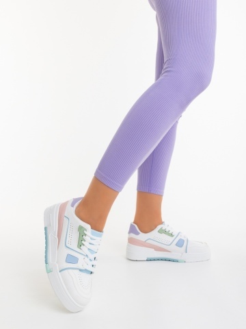 Pantofi sport dama albastri din piele ecologica Lowery