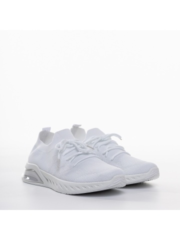 Pantofi sport dama albi din material textil Kyla - Img 3