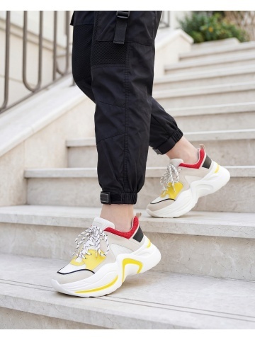 Pantofi sport dama Aziza bej - Img 1