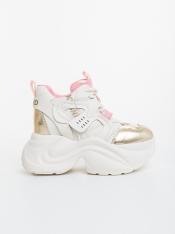 Pantofi sport dama bej din piele ecologica Sahera - Img 4