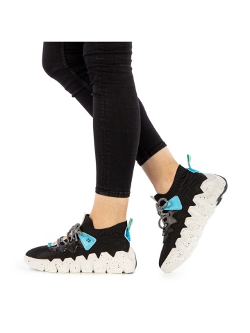 Pantofi sport dama Briela negri cu alb