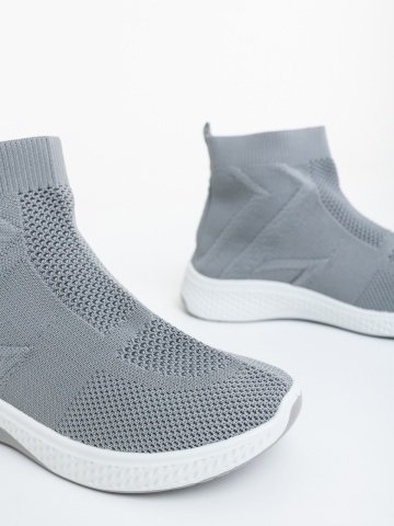 Pantofi sport dama gri din material textil Astera - Img 5